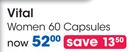 Vital Women 60 Capsules-Per Pack