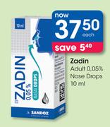 Zadin Adult 0.05% Nose Drops-10ml