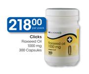 Clicks Flaxseed Oil 1000mg-300 Capsules-Per Pack