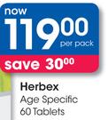 Herbex Age Specific-60 tablets