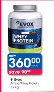 Evox Amino Whey Protein-1.7kg Each