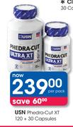 USN Phedra-Cut XT 120 + 30 Capsules-Per Pack