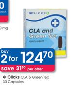 Clicks CLA & Green Tea-2x30 Capsules