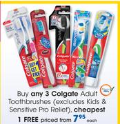 Colgate Adult Toothbrushes(Excludes Kids & Sensitive Pro Relief)-Each