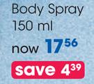 Shower to Shower Body Spray-150ml Each
