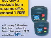 Vaseline Petroleum Jellies for Men Each