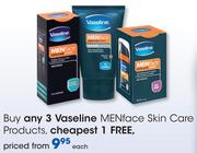 Vaseline MENface Skin Care Products Each