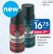 Lentheric Masculin Deodorant-150ml Each