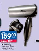 Safeway 1200 Watt Travel Hairdryer HD532