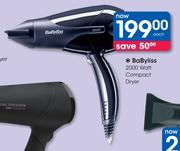 BaByliss 2000 Watt Compact Dryer 