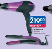 Safeway Hairdryer and Straightener Set-Per Set