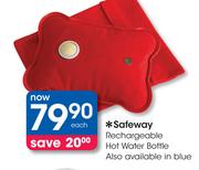 Safeway Rechargeable Hot Water Bottle Each