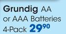 Grundig AA or AAA Batteries-4 Per Pack