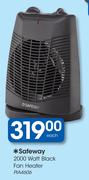 Safeway 2000 Watt Black Fan Heater PIA4606
