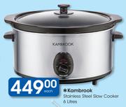 Kambrook 6Ltr Stainless Steel Slow Cooker
