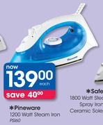 Pineware 1200 Watt Steam Iron PSI60