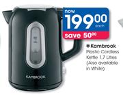Kambrook 1.7Ltr Plastic Cordless Kettle