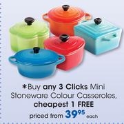 Clicks Mini Stoneware Colour Casseroles-Each