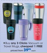 Clicks Vacuum Or Travel Mugs-Each