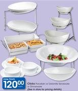 Clicks Porcelain Or Dolomite Serveware Or Dinnerware Each