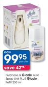 Glade Auto Spray Unit plus Glade Refill-250ml-Per Offer