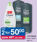 Dove Body Wash-2x400ml