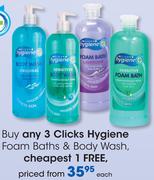 Clicks Hygiene Foam Baths & Body Wash-Each
