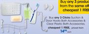 Clicks Suction & Door Hooks Bath Accessories & Clear Plastic Bath Accessories-Each