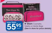 Glam Cosmetic Toiletry Or Vanity Bags-Each