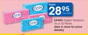 Lil-Lets Digital Tampons 16 Or 32 Packs-Per Pack