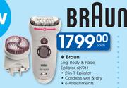 Braun Leg, Body & Face Epilator SE9961
