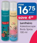 Lentheric Kaleidoscope Body Spray-100ml Each