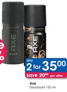 Axe Deodorant-2x150ml