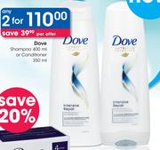 Dove Shampoo 400ml Or Conditioner 350ml-For Any 2