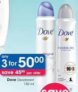 Dove Deodorant-3x150ml
