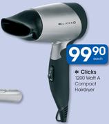 Clicks 1200 Watt A Compact Hairdryer