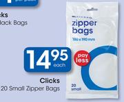 Clicks 20 Small Zipper Bags
