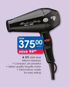 ETI 2000 Watt Milano Hairdryer