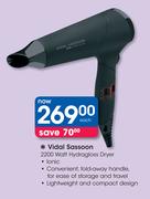 Vidal Sassoon 2200 Watt Hydrogloss Dryer
