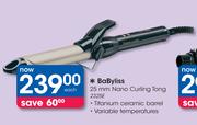 BaByliss 25mm Nano Curling Tong 2325E