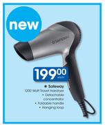 Safeway 1200 Watt Travel Hairdryer