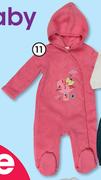Clicks Girls Fleece Sleepsuit