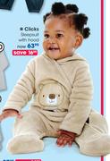Clicks Sleepsuit With Hood