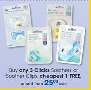 Clicks Soothers Or Soother Clips-Each