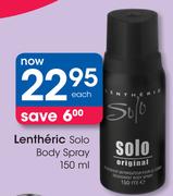 Lentheric Solo Body Spray-150ml Each