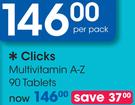 Clicks Multivitamin A-Z 90 Tablets-Per Pack
