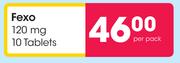 Fexo 120mg 10 Tablets-Per Pack