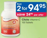 Clicks Vitamin-C-2x100 Tablet Packs