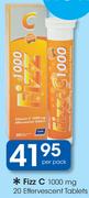 Fizz C 1000mg 20 Effervescent Tablets-Per Pack