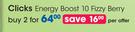 Clicks Energy Boost 10 Fizzy Berry-For 2